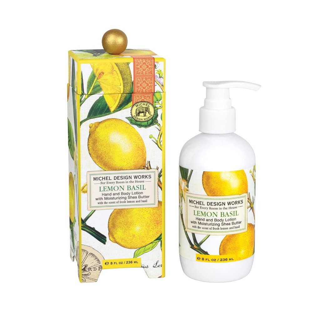 Michel Design Works Lemon Basil Hand and Body Lotion 8 oz